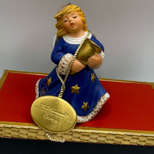 Vintage 1998 Porcelain Bell Goebel Angel Bell Ornament made in Germany